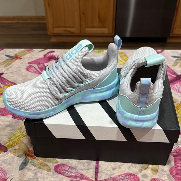 adidas Lite Racer rapt 7.0 K Sneakers in Gray and Blue - Picture 6 of 7